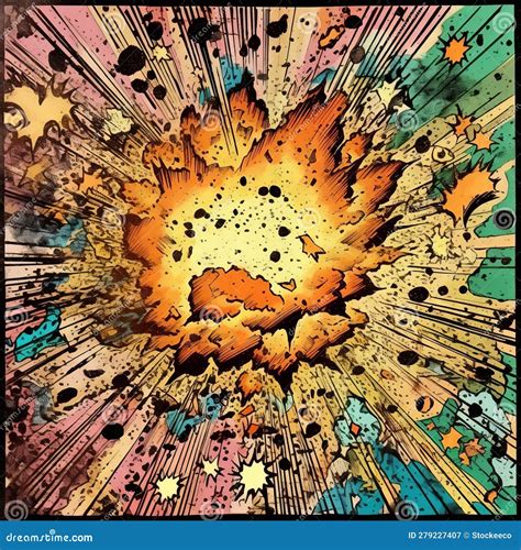 Comic book explosion template