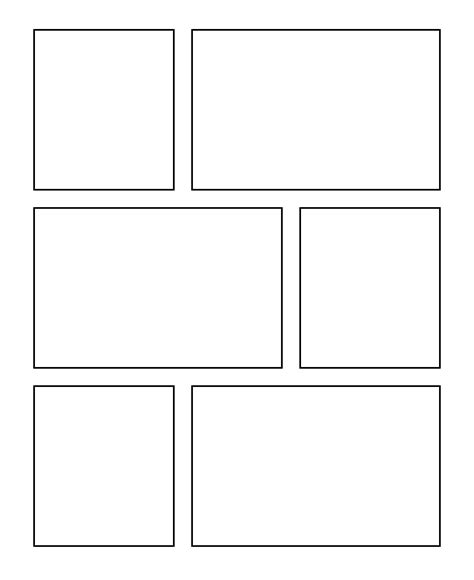 Comic strip template with borders