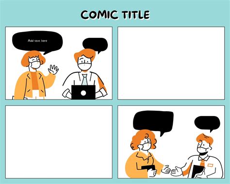 Comic strip template design examples