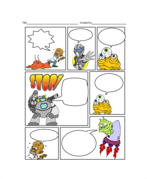 Comic strip template design inspiration