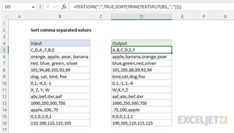 Comma Separated Values in Excel