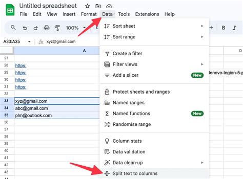 Comma Separation in Google Sheets