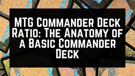 Commander Deck Ratios Example 1