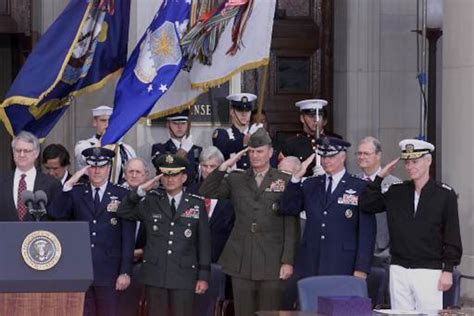 Commander in Chief at a military ceremony