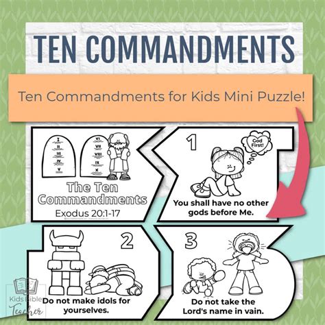 Children engaging in 10 Commandments activities