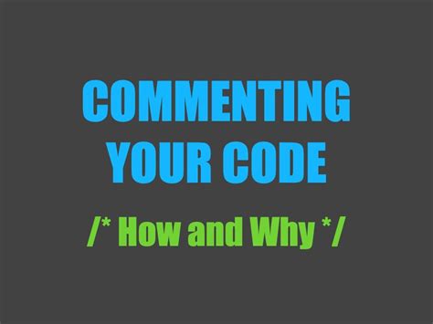 Commenting Code