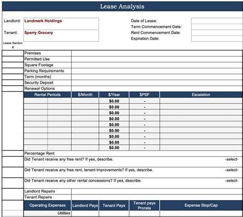 Creating a Commercial Lease Abstract Template in Excel