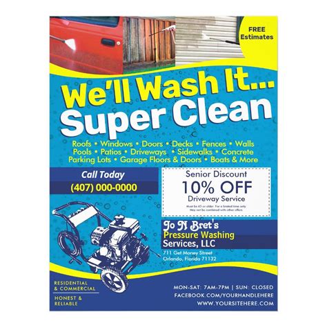 Commercial power washing flyer