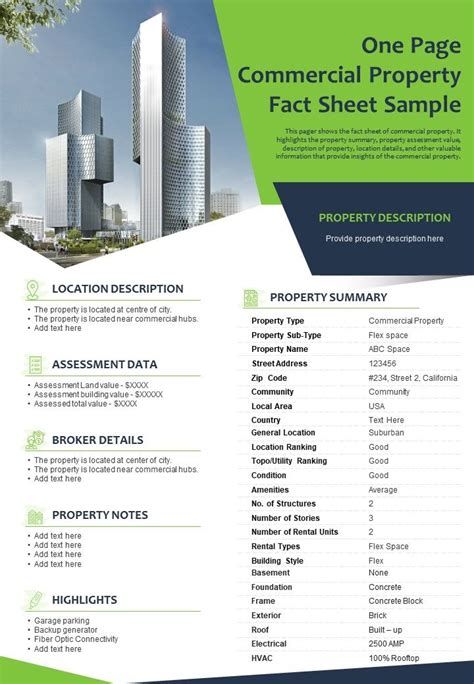 Commercial Property Details Example