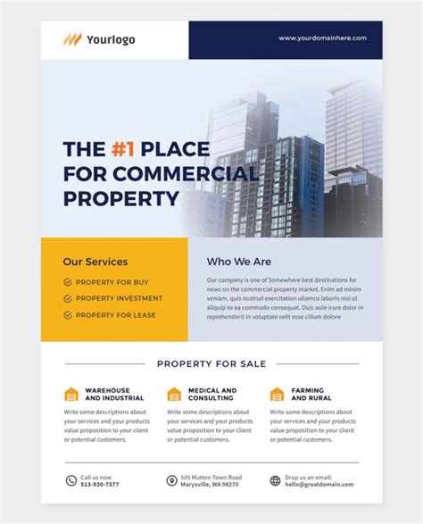 Commercial Property Flyer Design Example