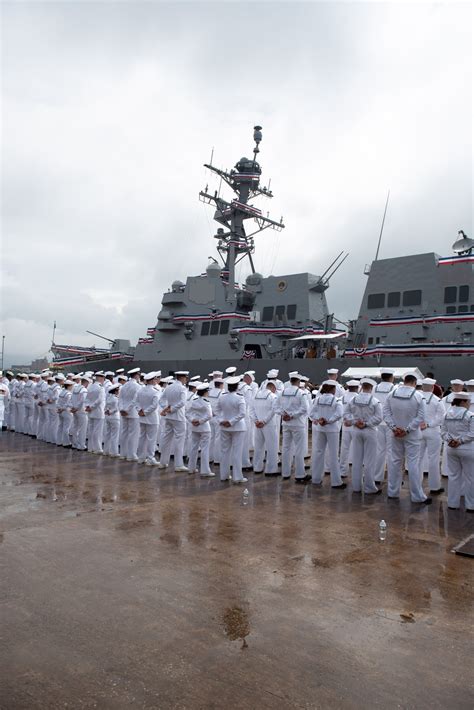 Commissioning ceremony for a new ship in the Harry S. Truman CSG