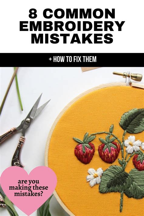 Common Embroidery Mistakes to Avoid