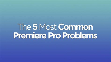 Common issues when importing templates into Premiere Pro