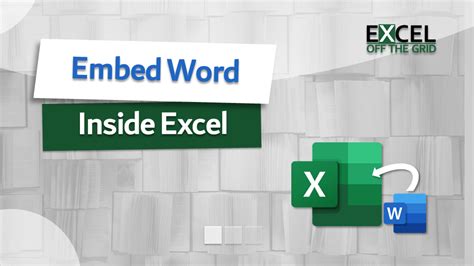 common issues with embedding excel in word