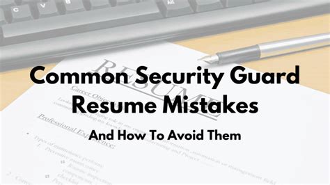 Common Mistakes in IT Security Resume