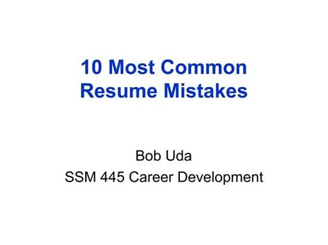 Common mistakes job application