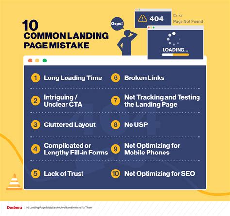 Common mistakes landing page