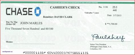 Common Uses for Cashier's Check Template