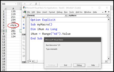 Common VBA Errors