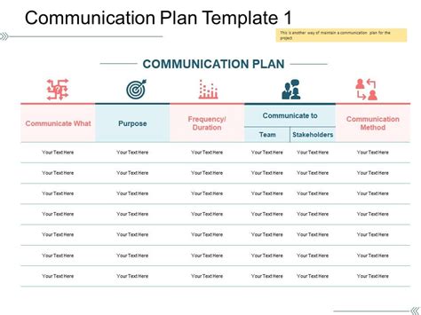 Communication Plan Template Example 1