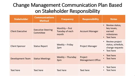 Communication Plan Template Example 7