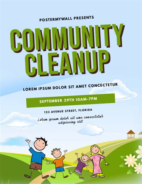 Community Clean Up Flyer Template