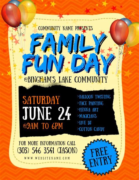 Community event flyer design template