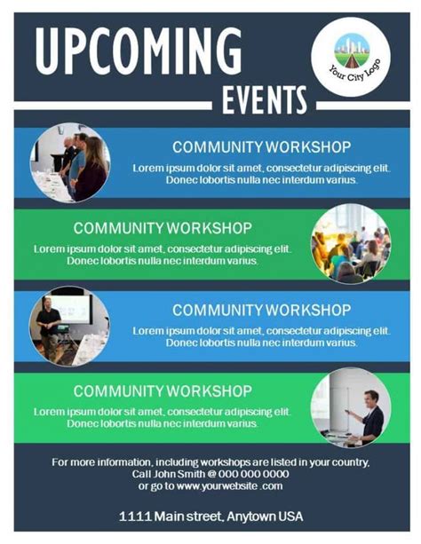 Community event flyer template design