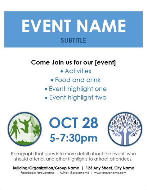 Community event promotion flyer template