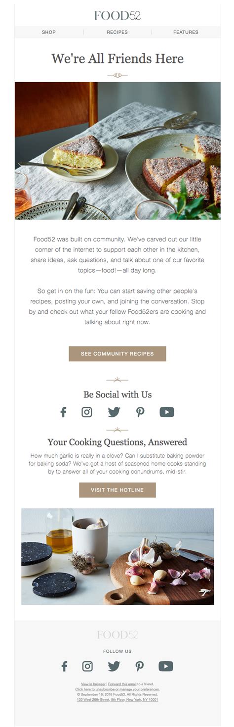 Community forum for Food 52 customers