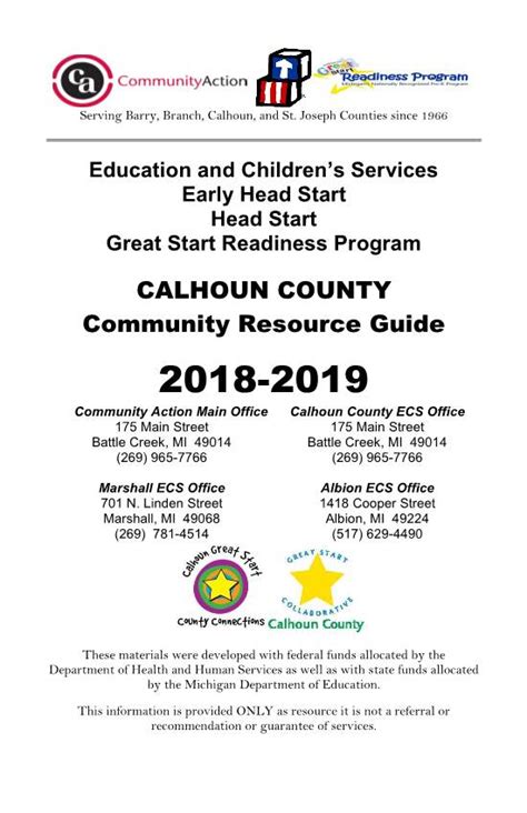 Community Resources Calhoun County