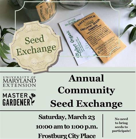 A community seed exchange event where individuals can trade seeds and gardening supplies