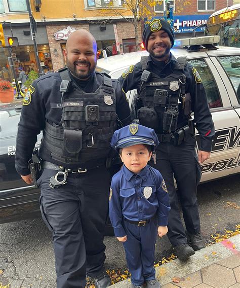 Community service officers meeting with community members