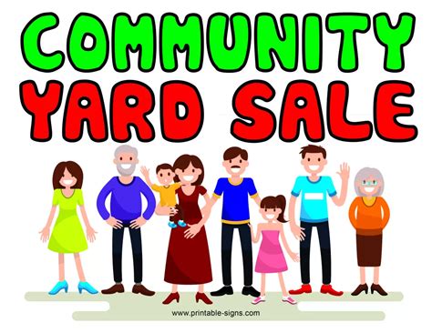 Community Yard Sale Sign