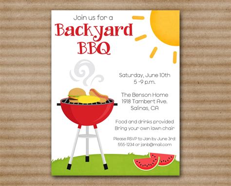 Company BBQ Invitation Designs