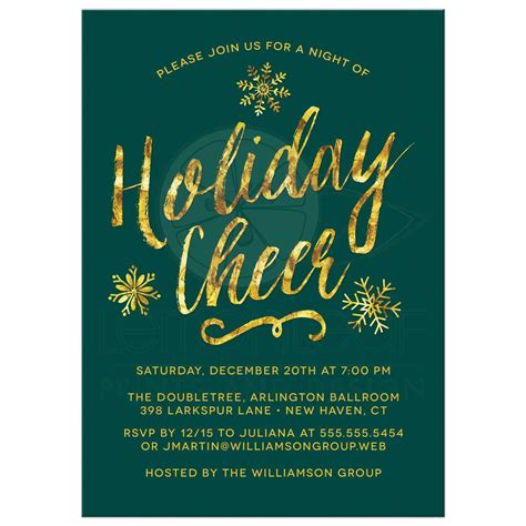 Company Christmas Party Invitation Template Ideas