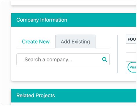 Company Information Section in Vendor Application