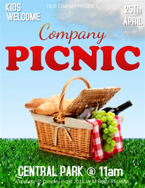 Company Picnic Flyer Design Elements