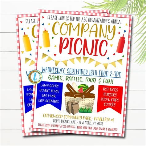 Family-Friendly Company Picnic Flyer