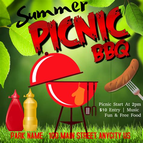 Summer BBQ Company Picnic Flyer