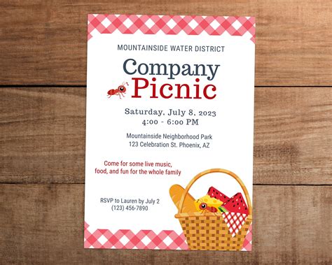 Company Picnic Invitation Ideas