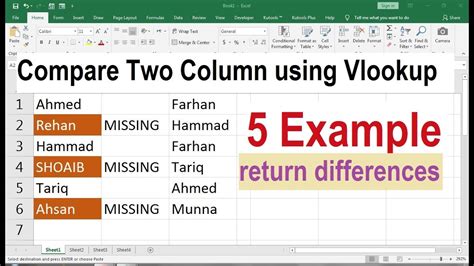 Compare Columns in Same Worksheet