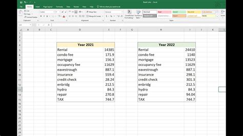 Comparing Datasets in Excel