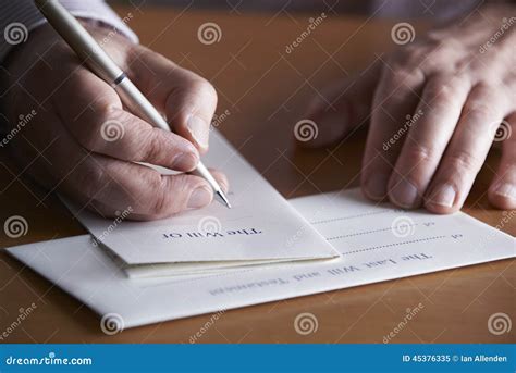 Completing a Last Will and Testament Template