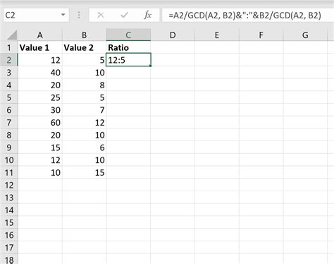 Complex ratio format in Excel