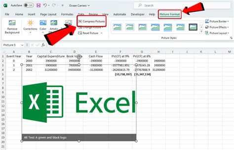 Compressing Excel data