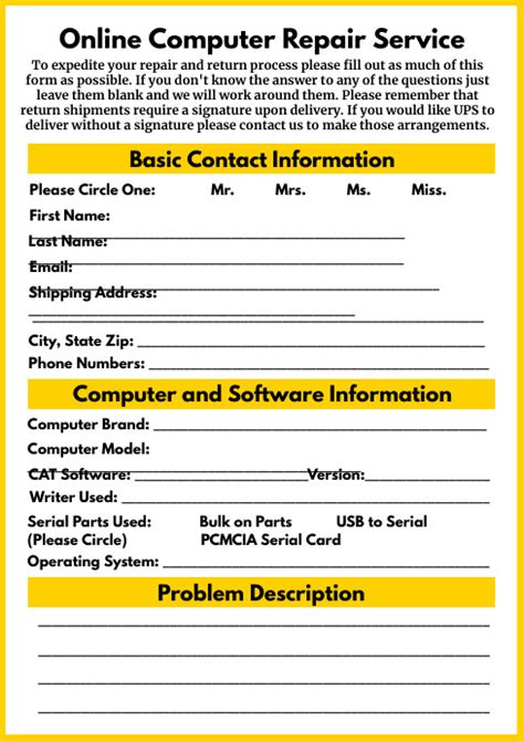 Benefits of using a computer repair intake form