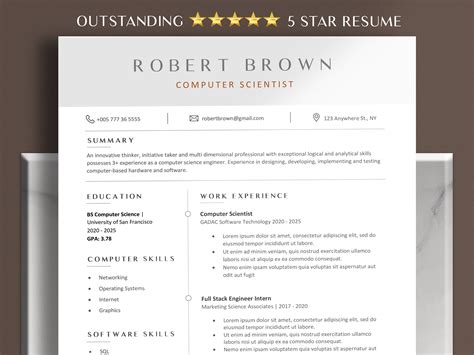 Computer Science Resume Template Google Docs