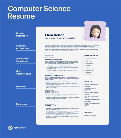 Computer Science Resume Template Microsoft Word