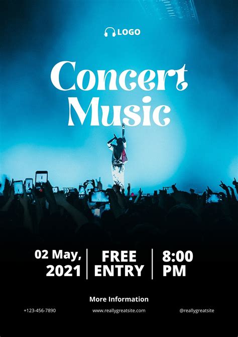 Concert poster template design 3